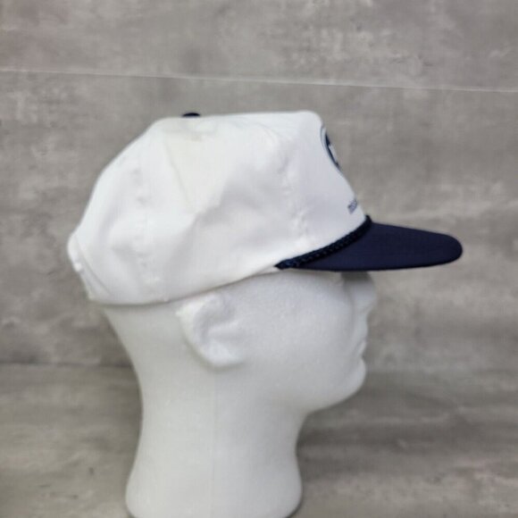 Mission Rubber Company Hat Vintage Snapback Otto Cap White Navy - Picture 4 of 11